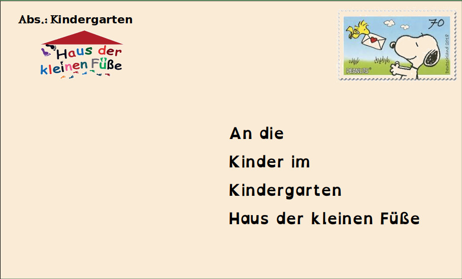 Brief an Kindergartenkinder Logo